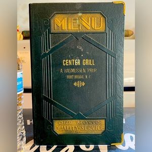 🤩 AWESOME 🤩 Antique / Vintage Hardcover Menu from Fort Bragg - a Rare Find 🔥